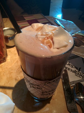 Hot chocolate from the Cheesecake Factory